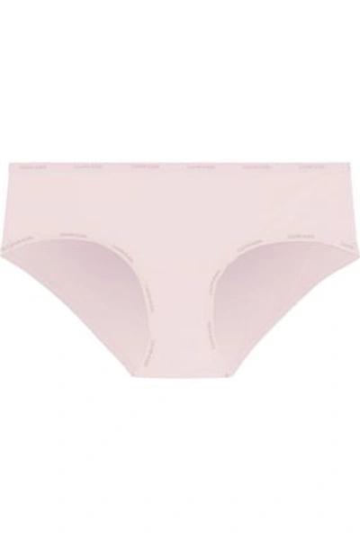 Shop Calvin Klein Underwear Woman Stretch-jersey Low-rise Briefs Baby Pink