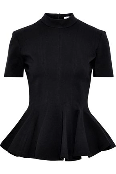 Shop Tome Woman Ponte Peplum Top Black