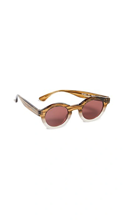 Shop Thierry Lasry Olympy 901 Sunglasses In Brown/red
