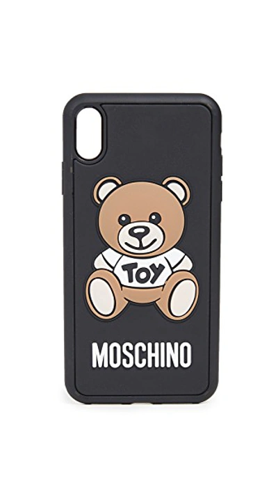 Shop Moschino Bear Iphone Xs Max Case In Fantasy Print Black