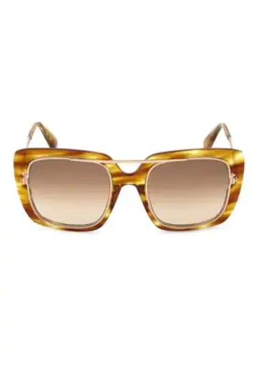 Shop Tom Ford Marissa 52mm Honey Square Sunglasses In Brown