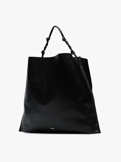 Shop Jil Sander Tangle Shoulder Bag In 001 Black