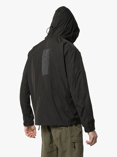 Shop Ten C Drawstring Hooded Jacket In 999 Black