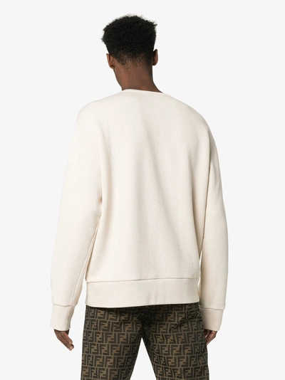 Shop Gucci Winged Jockey Guccy Jumper In 9230 Natural White /multi