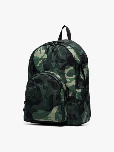 Shop Alexander Mcqueen Green Camouflage Print Backpack In 108 - Multicoloured