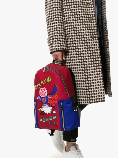 Shop Dolce & Gabbana 'super Pig' Rucksack In Hsw59 Multicoloured