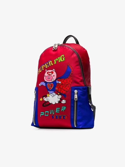 Shop Dolce & Gabbana 'super Pig' Rucksack In Hsw59 Multicoloured