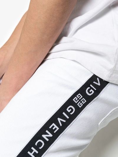 Shop Givenchy Logo Stripe Slim Fit Jeans In 114 - White