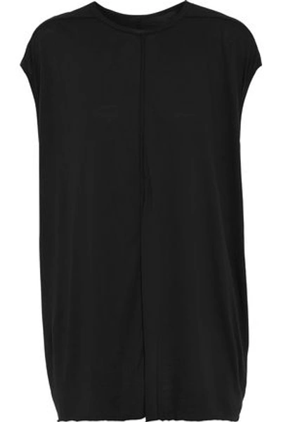 Shop Rick Owens Lilies Woman Oversized Jersey Tank Black