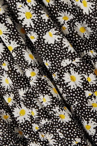 Shop Rixo London Kristen Tiered Floral-print Cotton And Silk-blend Dress In Black
