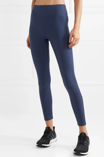 Shop All Access Center Stage Stretch Leggings In Navy