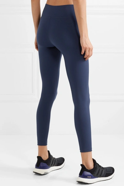 Shop All Access Center Stage Stretch Leggings In Navy