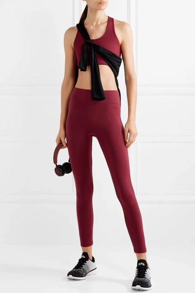 Shop All Access Center Stage Stretch Leggings In Claret