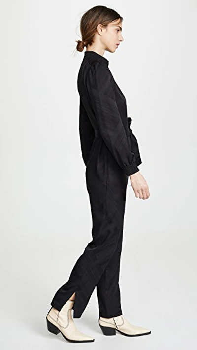 Shop Apc Delia Jumpsuit In Lzz Noir