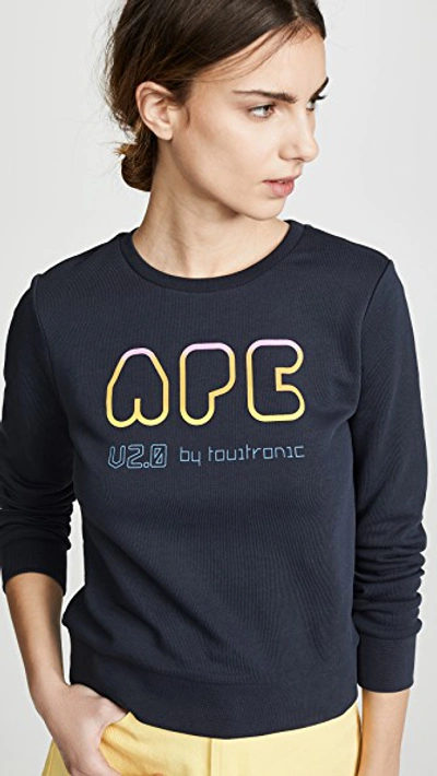 Shop Apc Rainbow Sweatshirt In Marine