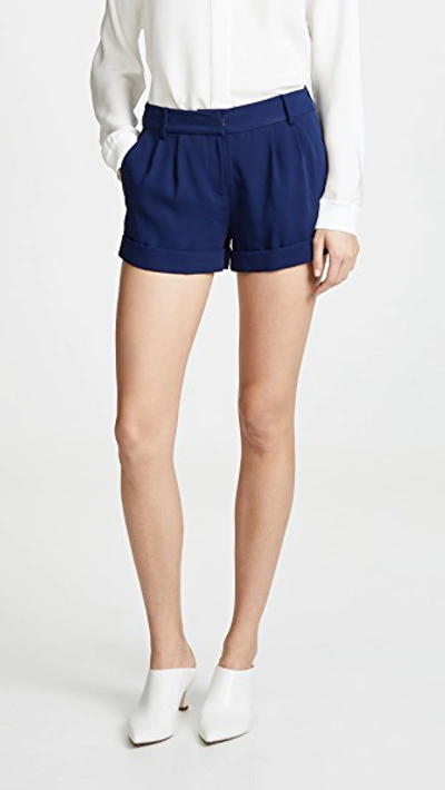 Shop Amanda Uprichard Dixie Shorts In Navy