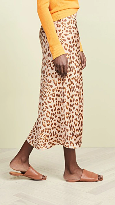 Shop Free People Normani Bias Printed Skirt In Camel Combo