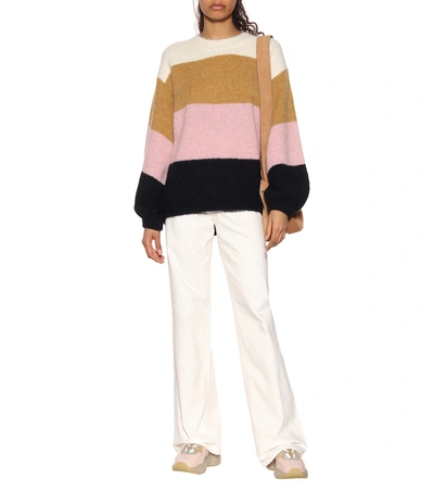 Shop Acne Studios Alpaca And Wool-blend Sweater In Multicoloured