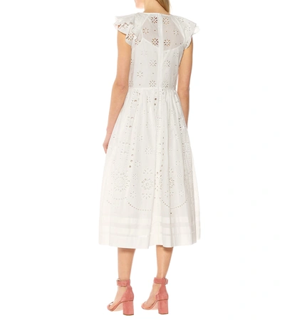 Shop Red Valentino Broderie Anglaise Cotton Dress In White
