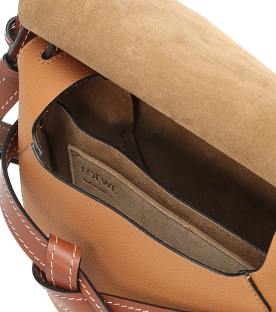 Shop Loewe Gate Small Leather Crossbody Bag In Brown