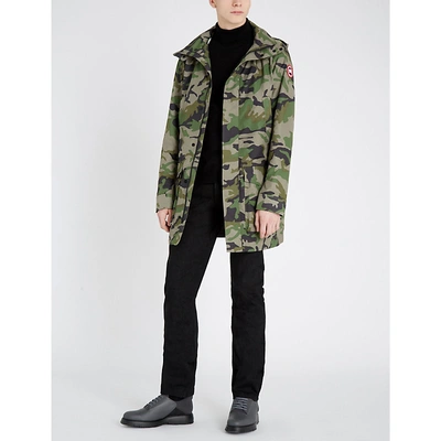 Shop Canada Goose Crew Camouflage-print Shell Hooded Coat In  Camo