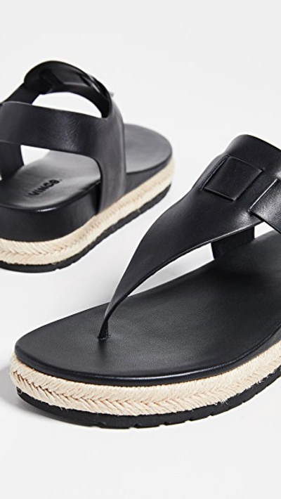 Shop Vince Flint Flatform Thong Sandals In Black