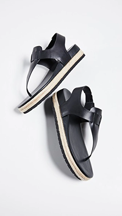 Shop Vince Flint Flatform Thong Sandals In Black
