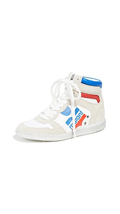 Shop Isabel Marant Bayten Hi Sneakers In White