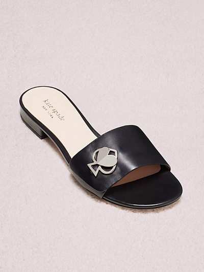 Shop Kate Spade Ferry Slide Sandals In Black