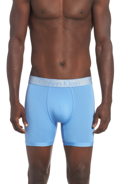 Shop Calvin Klein Customized Stretch Boxer Briefs In Periwinkle