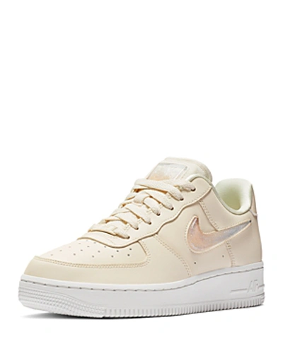 Shop Nike Women's Air Force 1 '07 Se Premium Sneakers In Pale Ivory/summit White