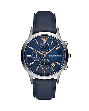 armani watch blue leather strap