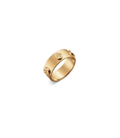 Shop Tory Burch Miller Stud Ring In Tory Gold
