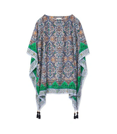 Shop Tory Burch Printed Beach Caftan In Grand Voyage Classic