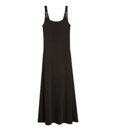 Tory Burch Clip Viscose Tank Dress In Black