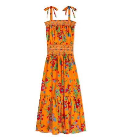 Shop Tory Burch Smocked Sundress In Toucan Floral