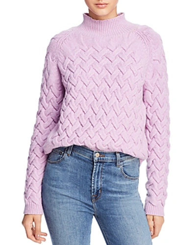 Shop The East Order Adele Cable-knit Sweater In Baby Violet