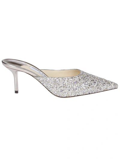 Shop Jimmy Choo Rav 65 Mules In Silver