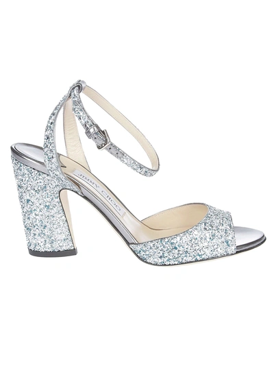 Shop Jimmy Choo Miranda 85 Sandals In Silver