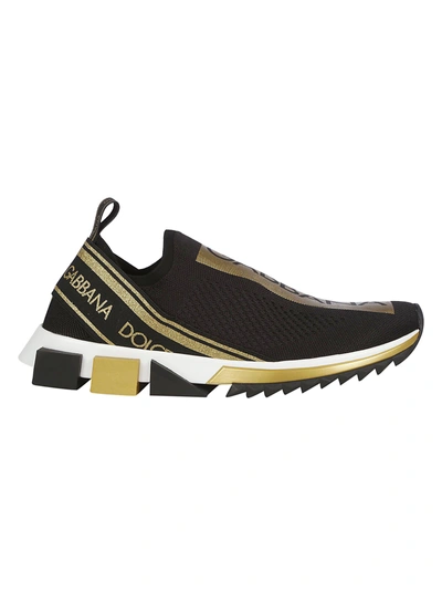 Shop Dolce & Gabbana Dolce E Gabbana Sneaker In Nero/oro