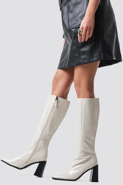Shop Raid Lenore Long Boot - White In Off White