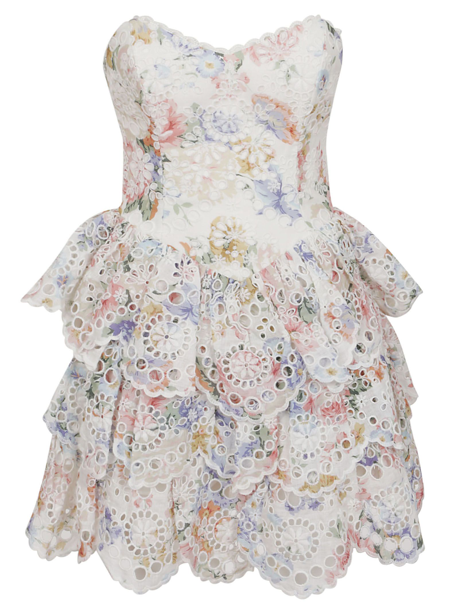zimmermann bowie frill mini dress