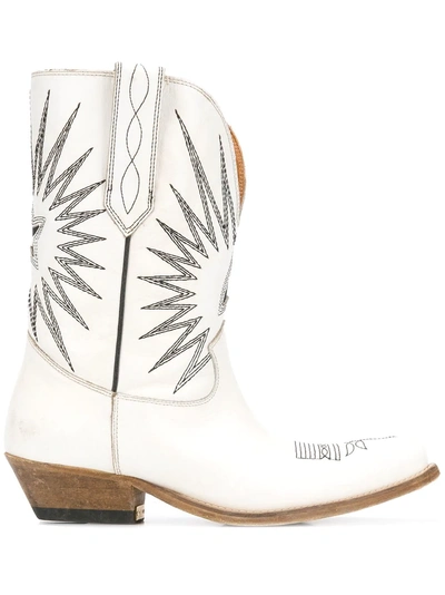 Shop Golden Goose Deluxe Brand Wish Star Low Boots - White