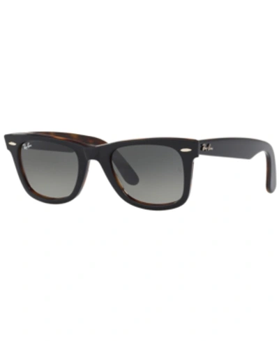 Shop Ray Ban Ray-ban Original Wayfare Sunglasses, Rb2140 50 In Top Grey On Havana/grey Gradient