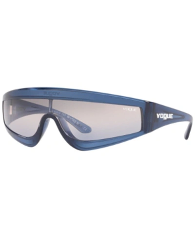 Shop Vogue Sunglasses, Vo5257s 37 In Trasparent Blue/pink Gradient Grey Blue