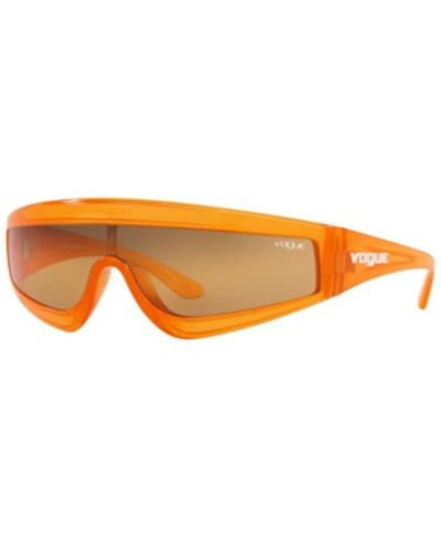 Shop Vogue Sunglasses, Vo5257s 37 In Trasparent Orange/orange Gradient Grey