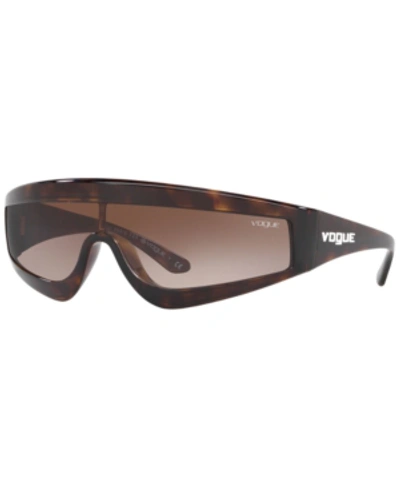 Shop Vogue Sunglasses, Vo5257s 37 In Dark Havana/brown Gradient Dark Brown