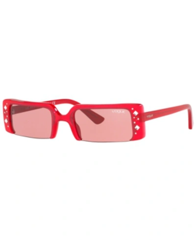 Shop Vogue Eyewear Sunglasses, Vo5280sb 57 In Opalescent Red/pink