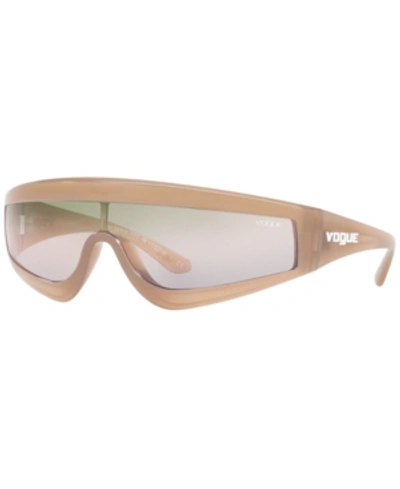 Shop Vogue Sunglasses, Vo5257s 37 In Opal Turtledove/pink Gradient Green Grey