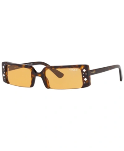 Shop Vogue Sunglasses, Vo5280sb 57 In Dark Havana/orange